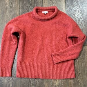 Madewell coral roll Neck Sweater xxs petite friendly wool blend